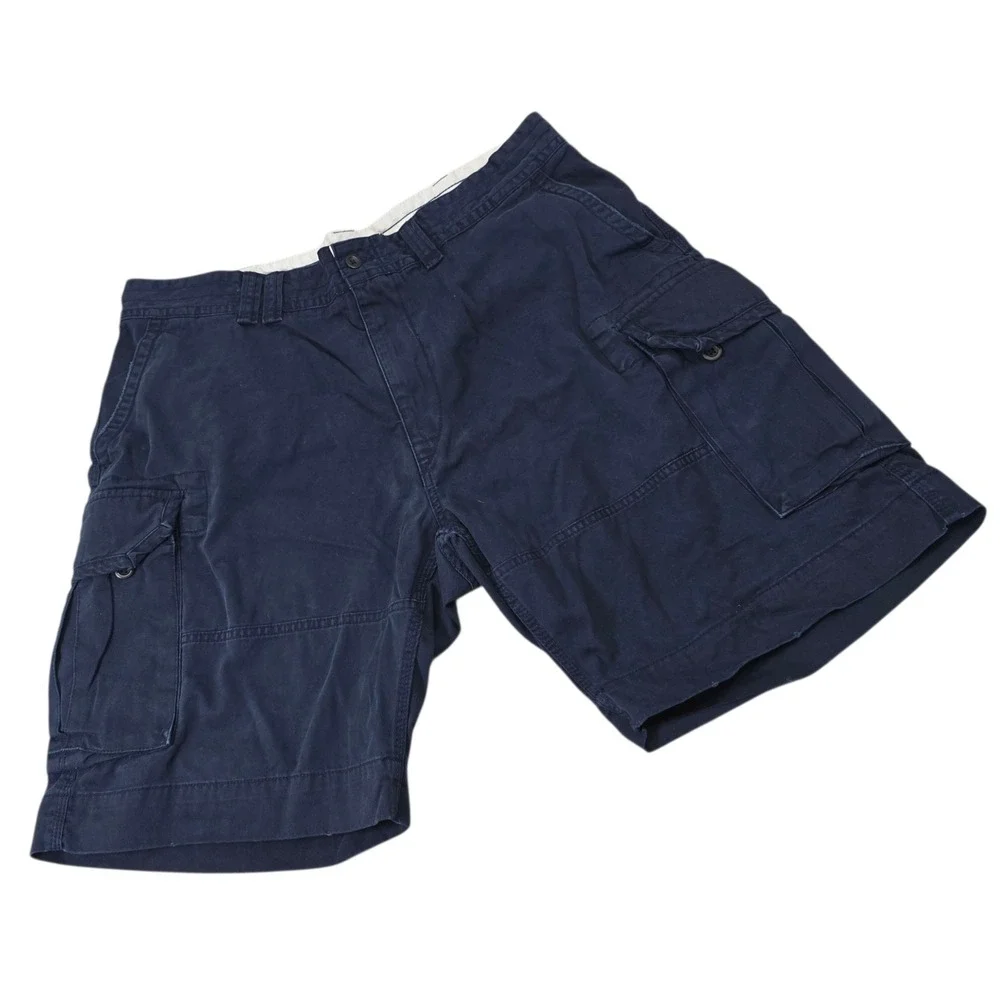 Polo Ralph Lauren‎ Classic Chino Cargo Shorts Mens Size 42 Navy Blue Cotton